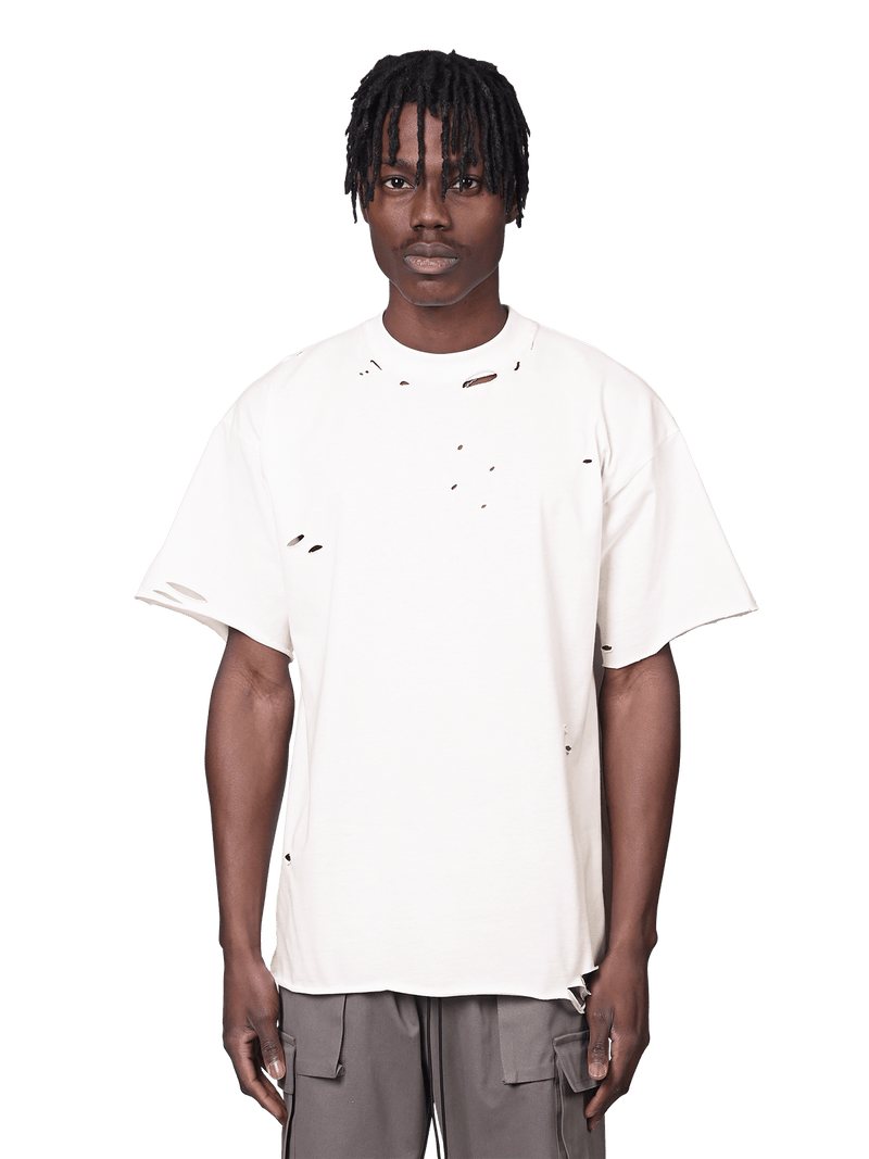 Ripped Oversized Tee - Off White