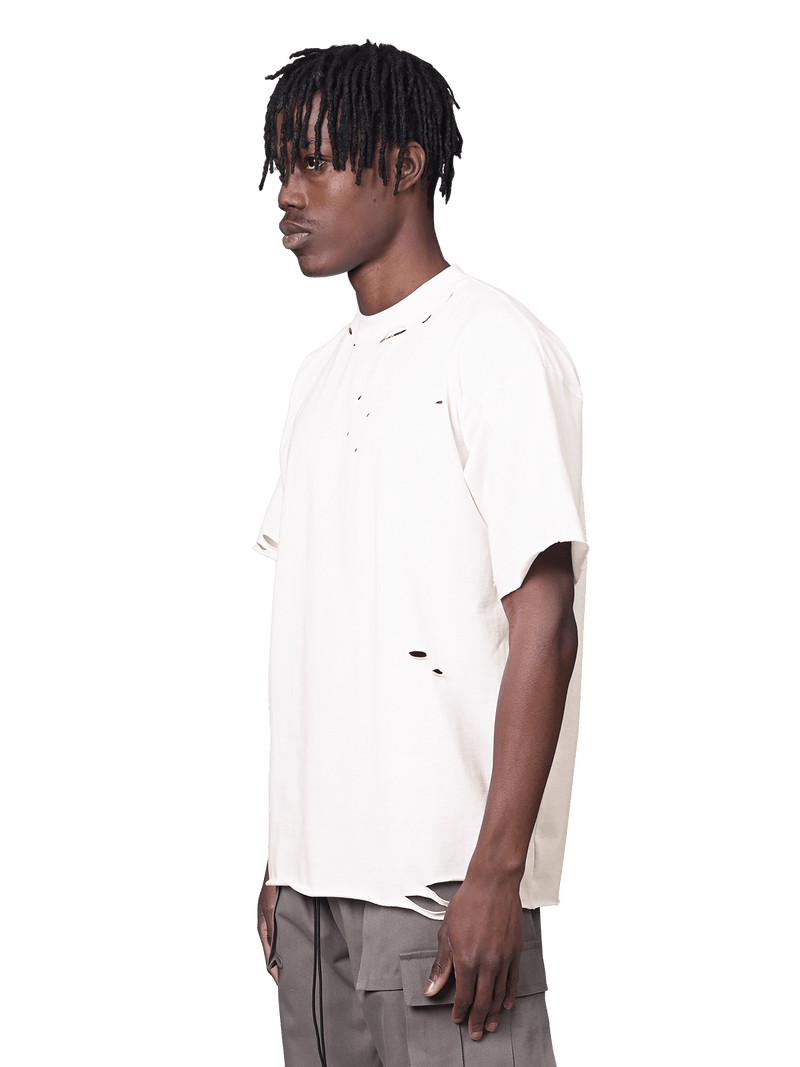 Ripped Oversized Tee - Off White