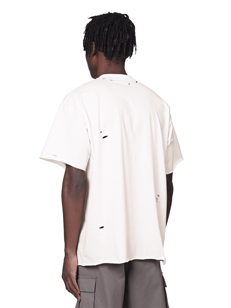 Ripped Oversized Tee - Off White