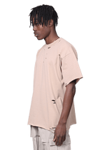 Ripped Oversized Tee - Sand