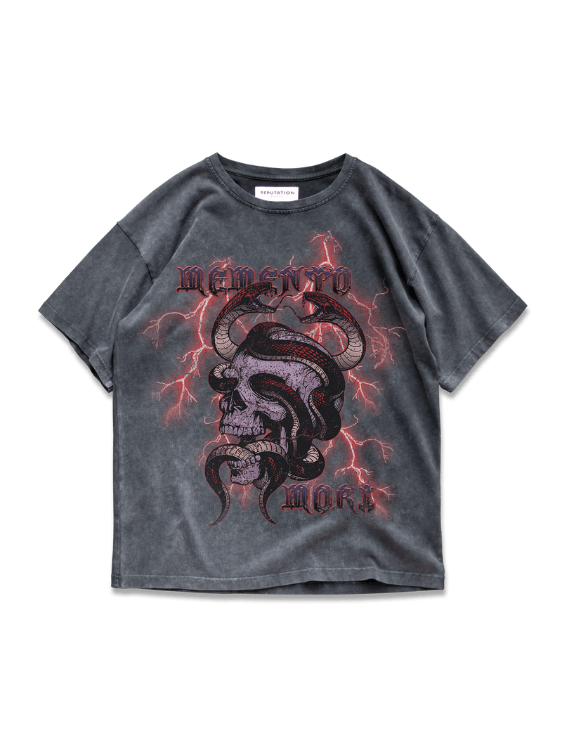 Vintage Grey Tee - Memento Mori