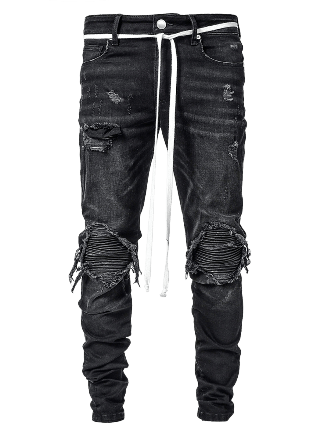 Biker Patch Denim - Black