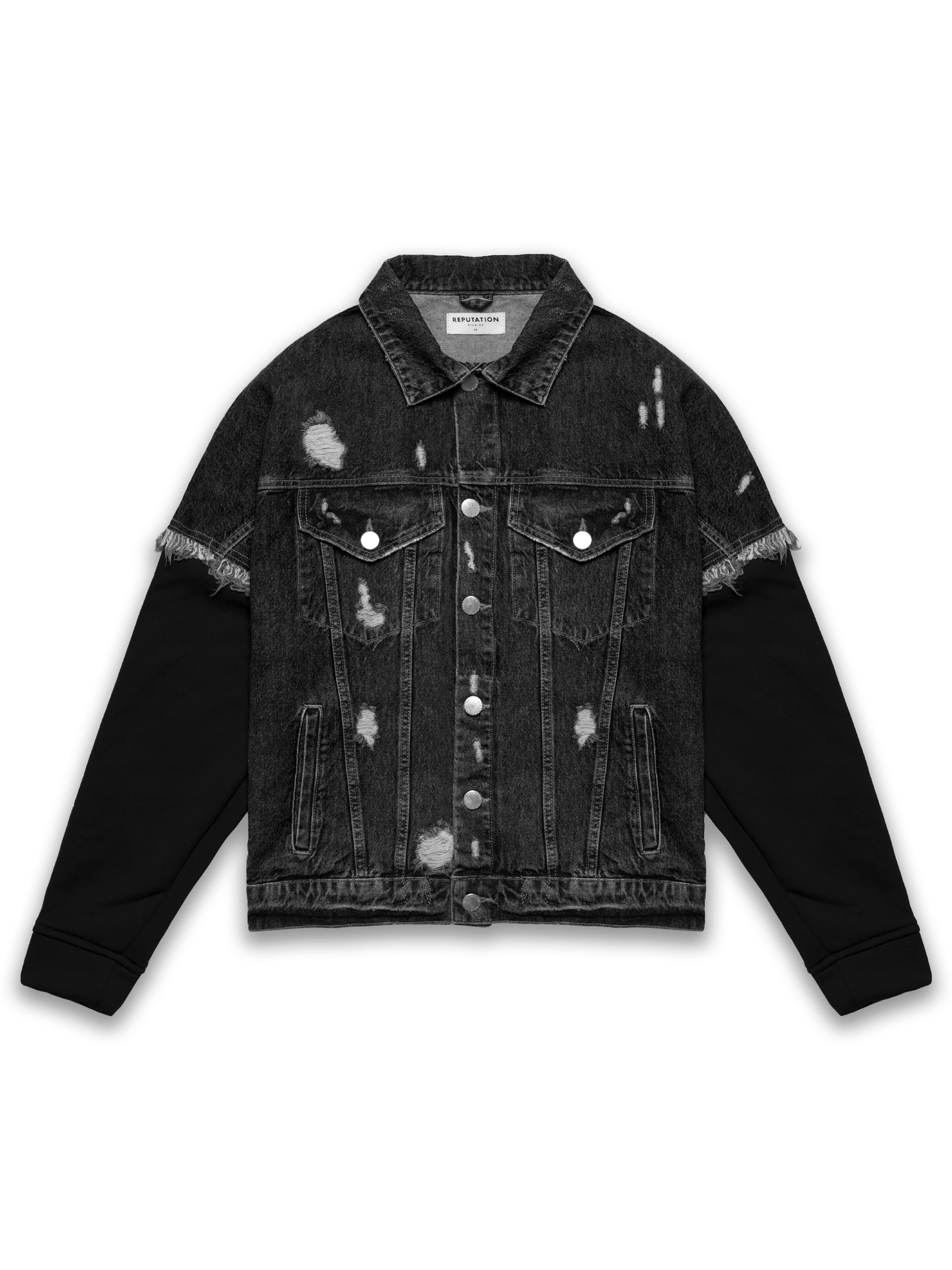 Retro Denim Jacket - Black