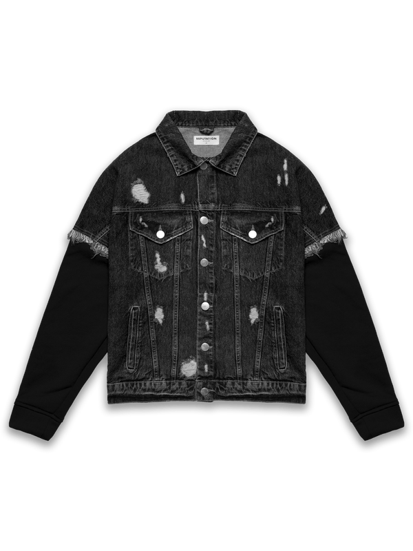 Retro Denim Jacket - Black