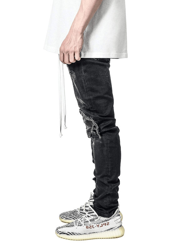 Biker Patch Denim - Black - Reputation Studios