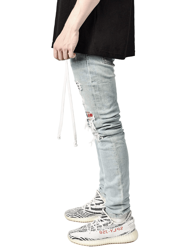 Biker Patch Denim - Multi - Reputation Studios