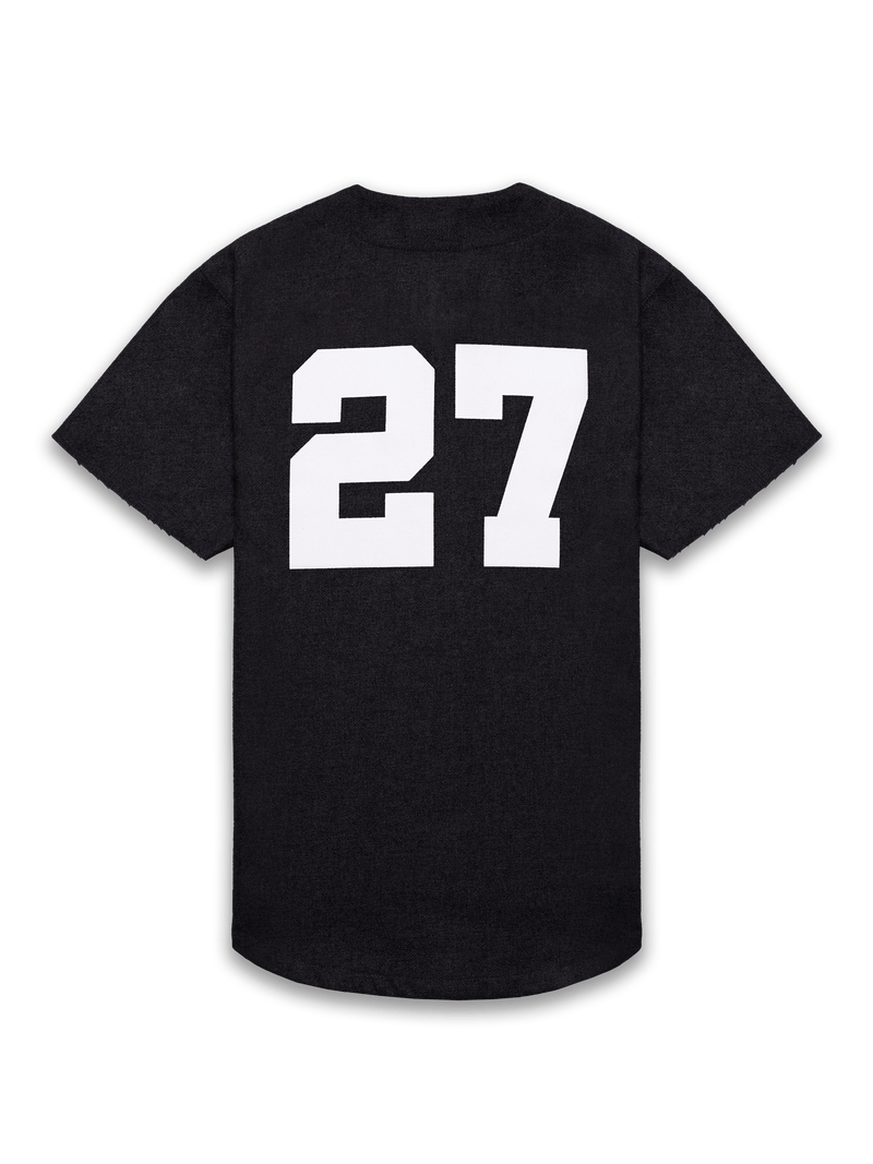 Wool Baseball Jersey - Black
