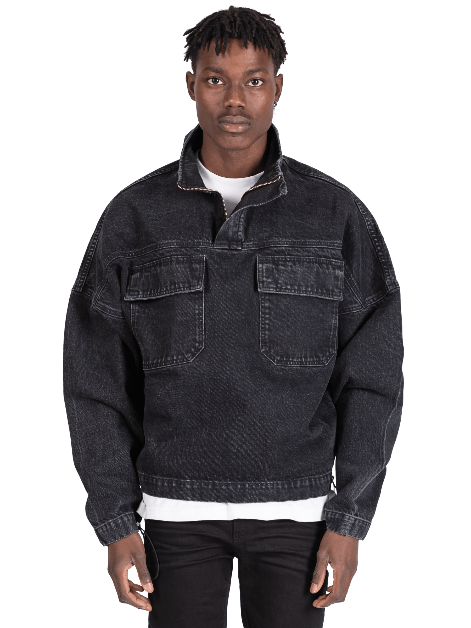 Denim Anorak - Black