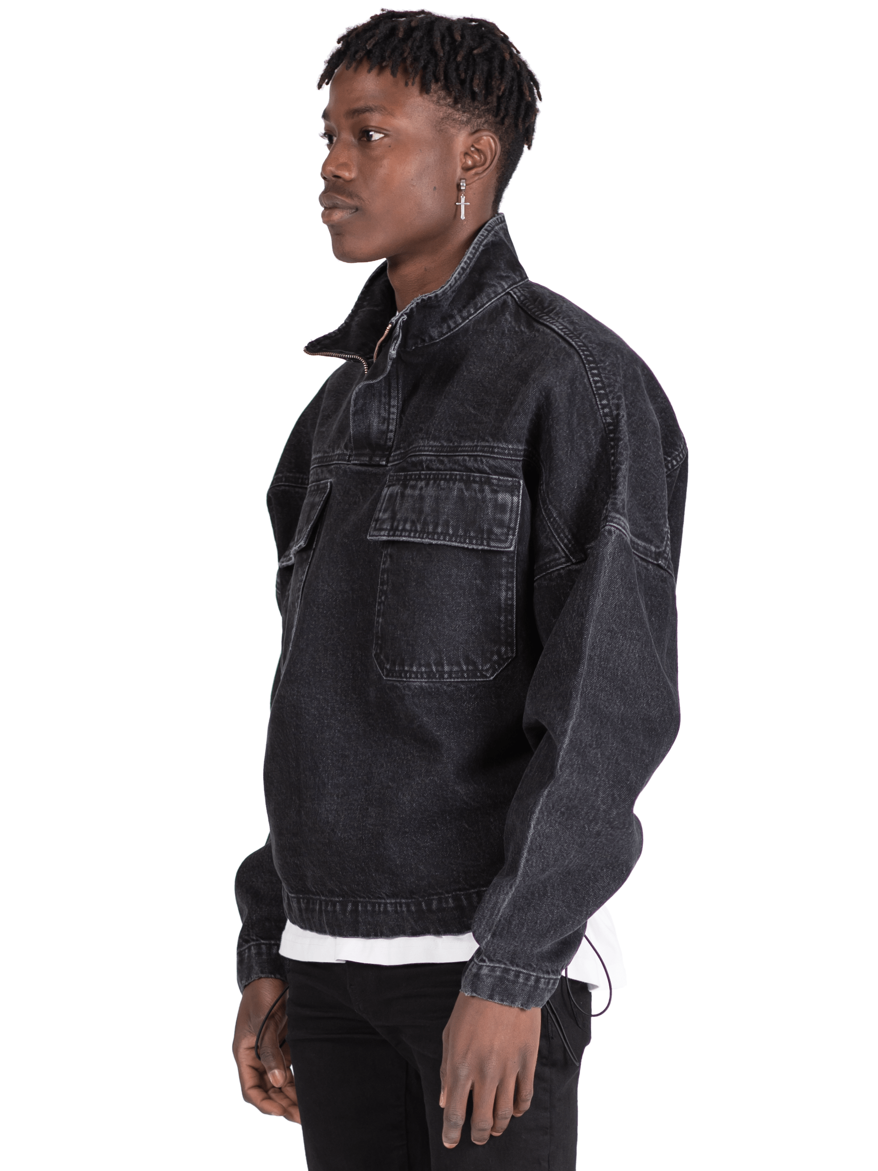 Denim Anorak - Black