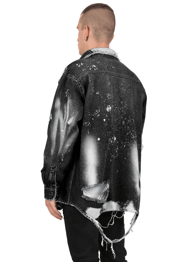 Oversized Denim Shirt - Black