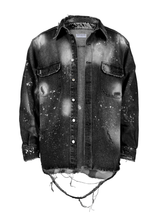 Oversized Denim Shirt - Black