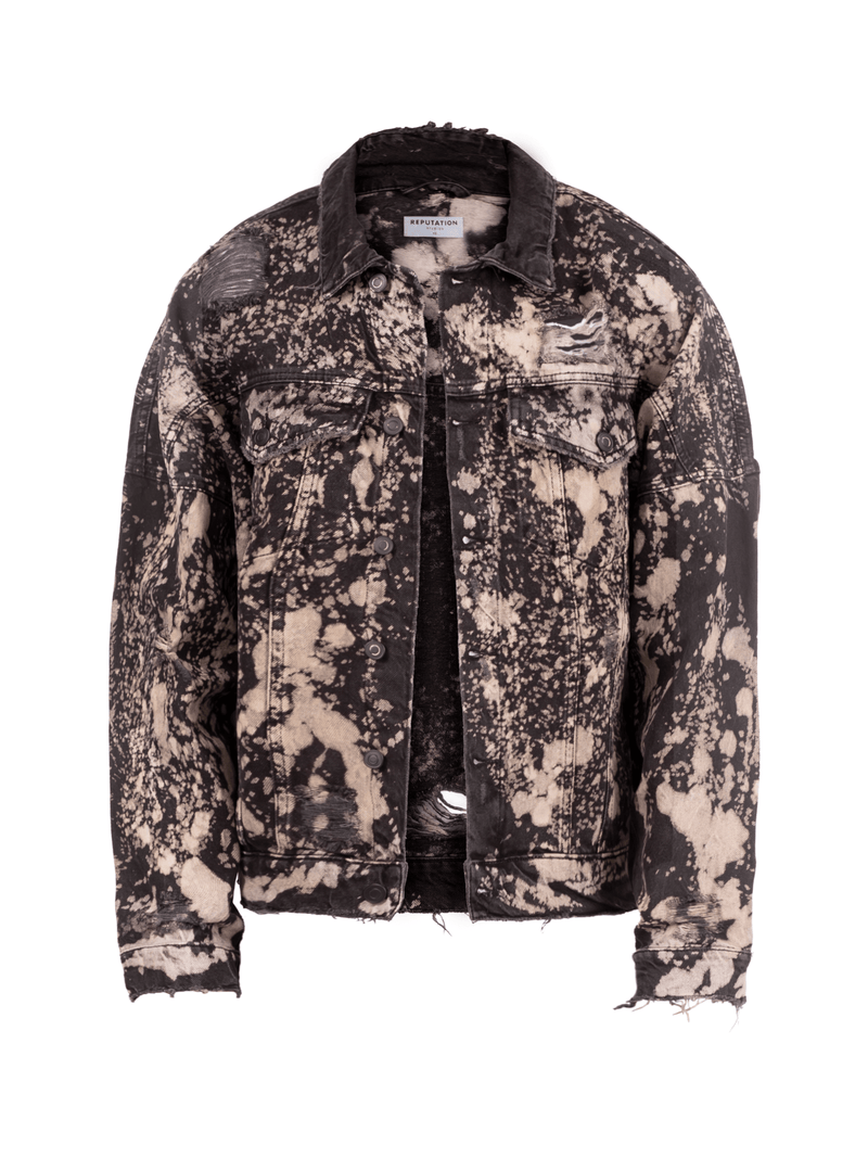 Oversized Denim Jacket - Splatter