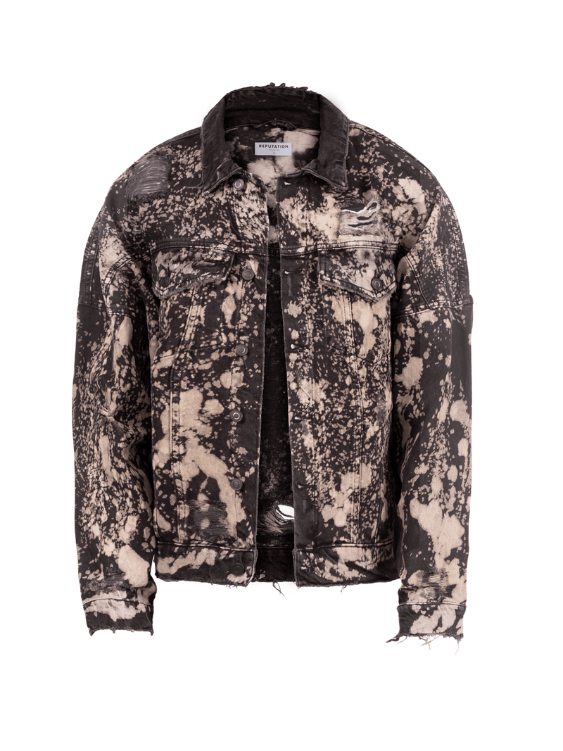 Oversized Denim Jacket - Splatter
