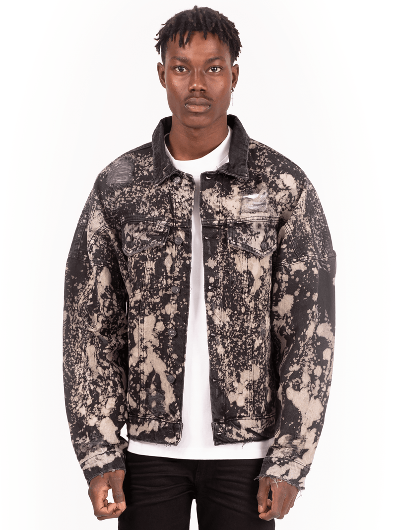 Oversized Denim Jacket - Splatter