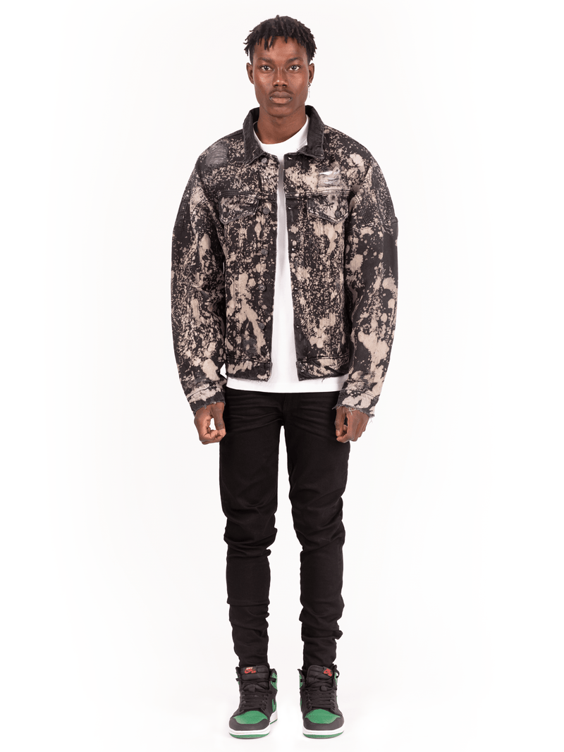 Oversized Denim Jacket - Splatter