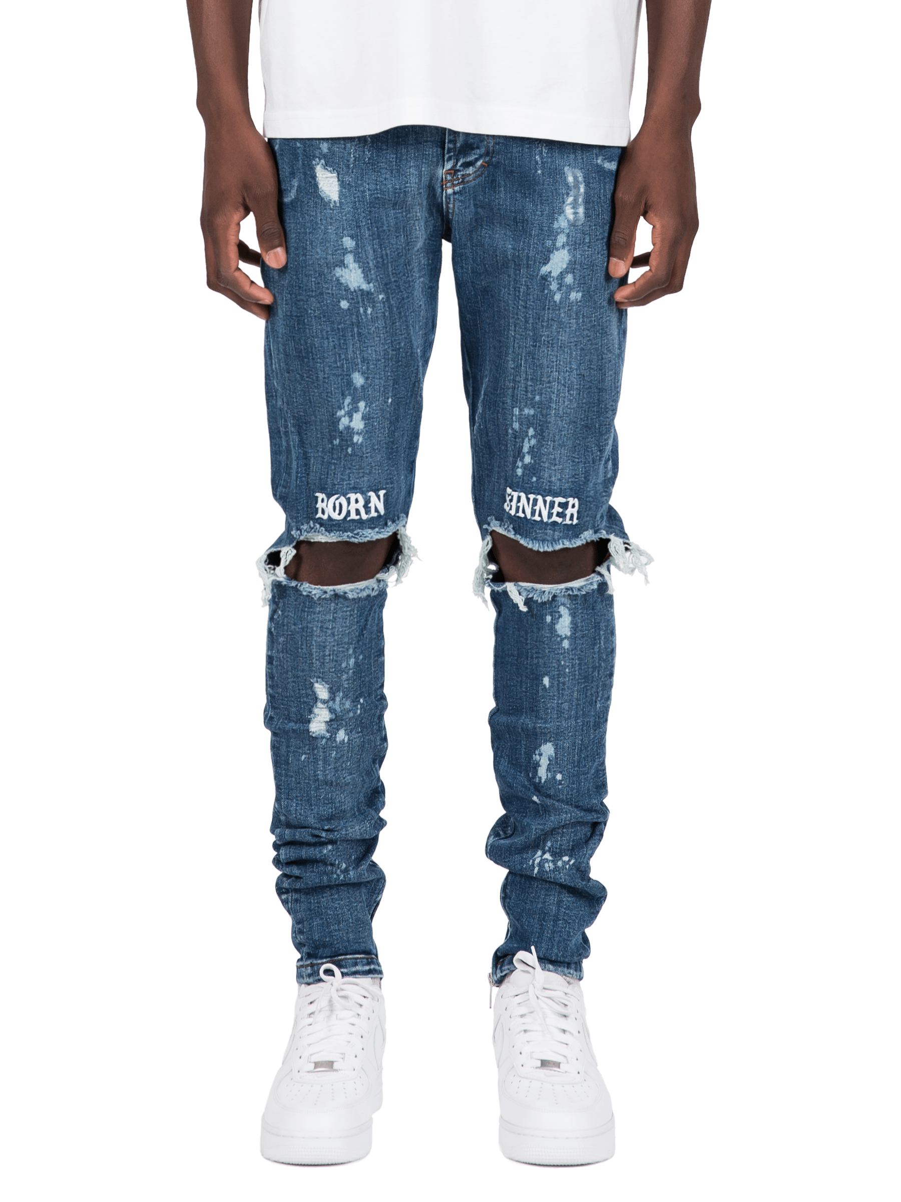 Born Sinner Distressed Denim - Dark Stone - Reputation Studios