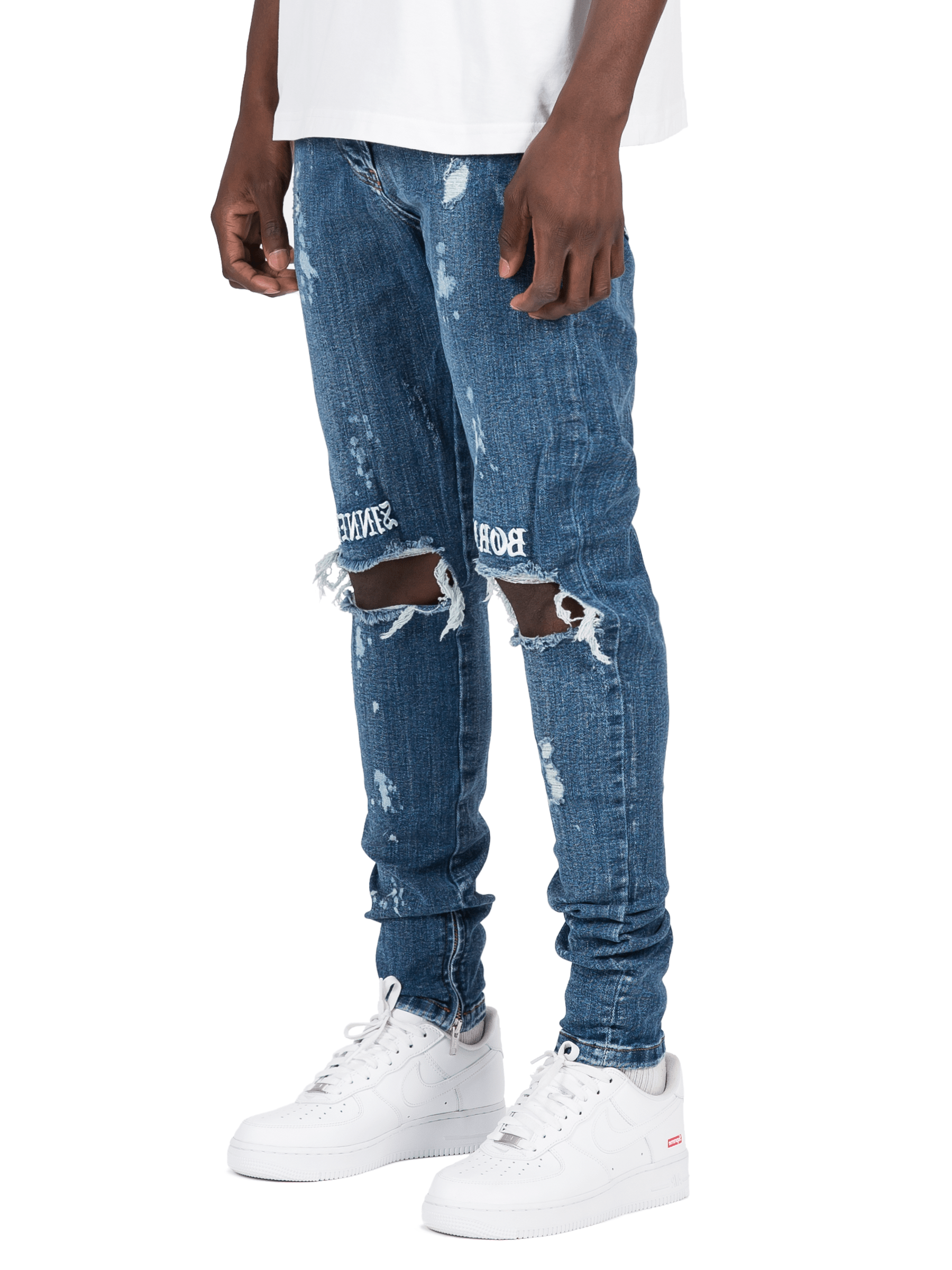 Born Sinner Distressed Denim - Dark Stone - Reputation Studios