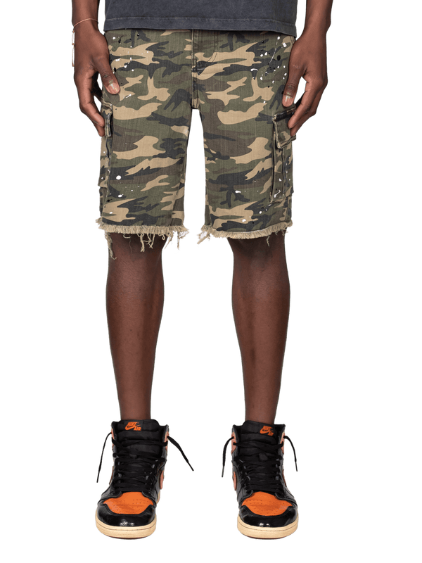 Camo Cargo Shorts - Khaki