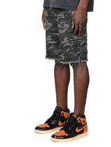 Camo Cargo Shorts - Grey