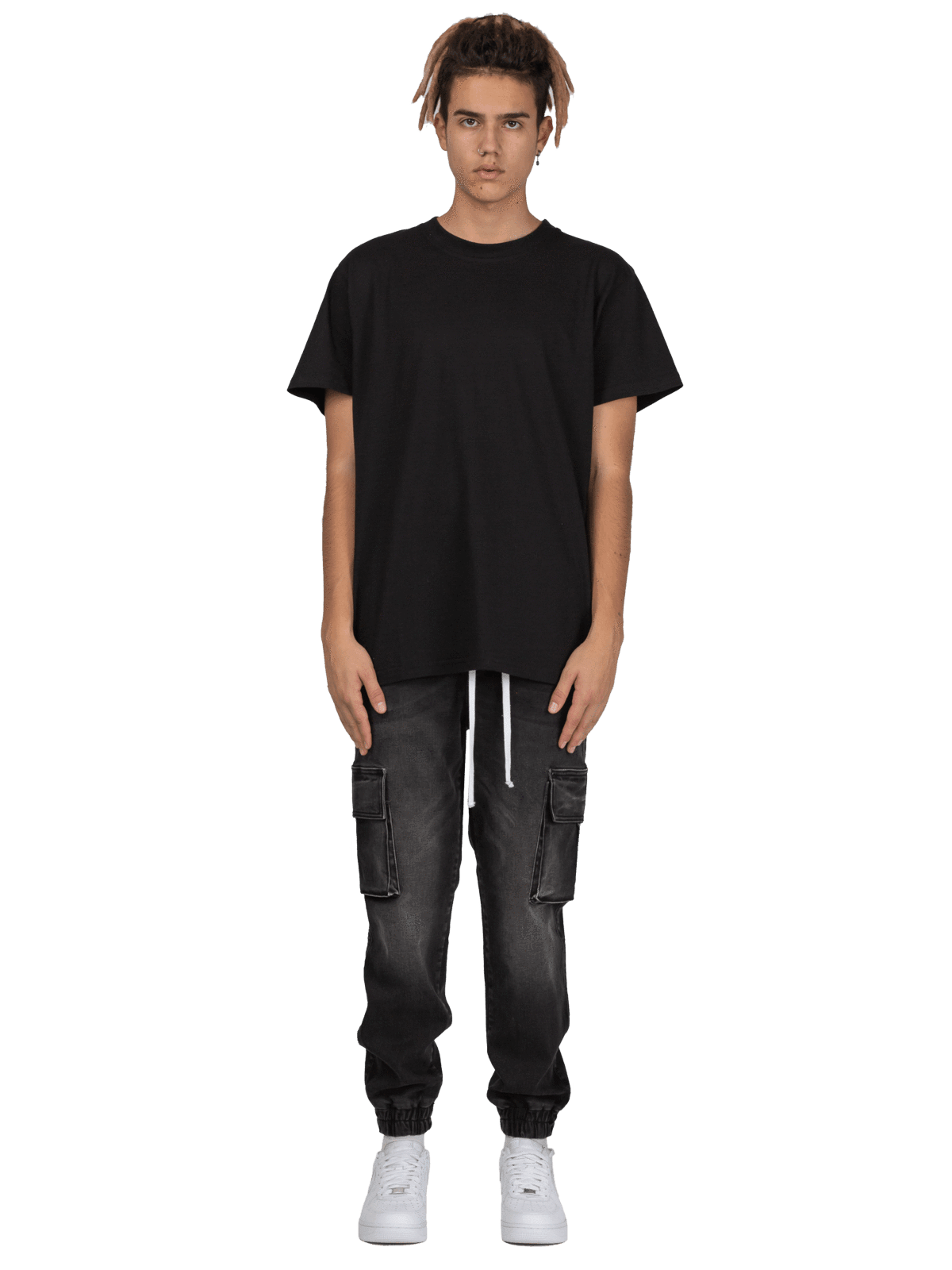 Cargo Jogger Denim - Black - Reputation Studios