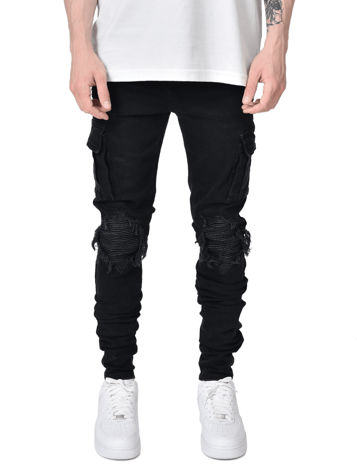 Cargo Denim Biker Patch