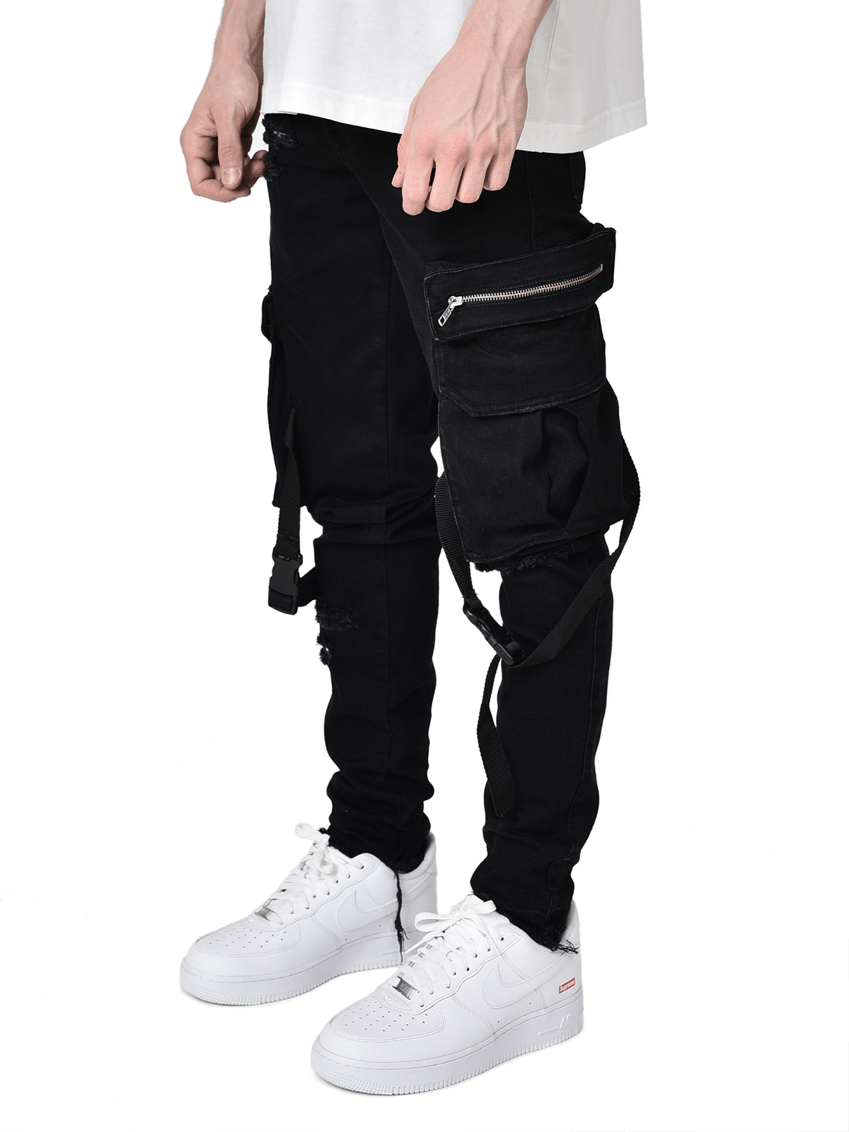 Cargo Denim Straps - Black