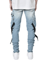 Cargo Denim Straps - Light Stone