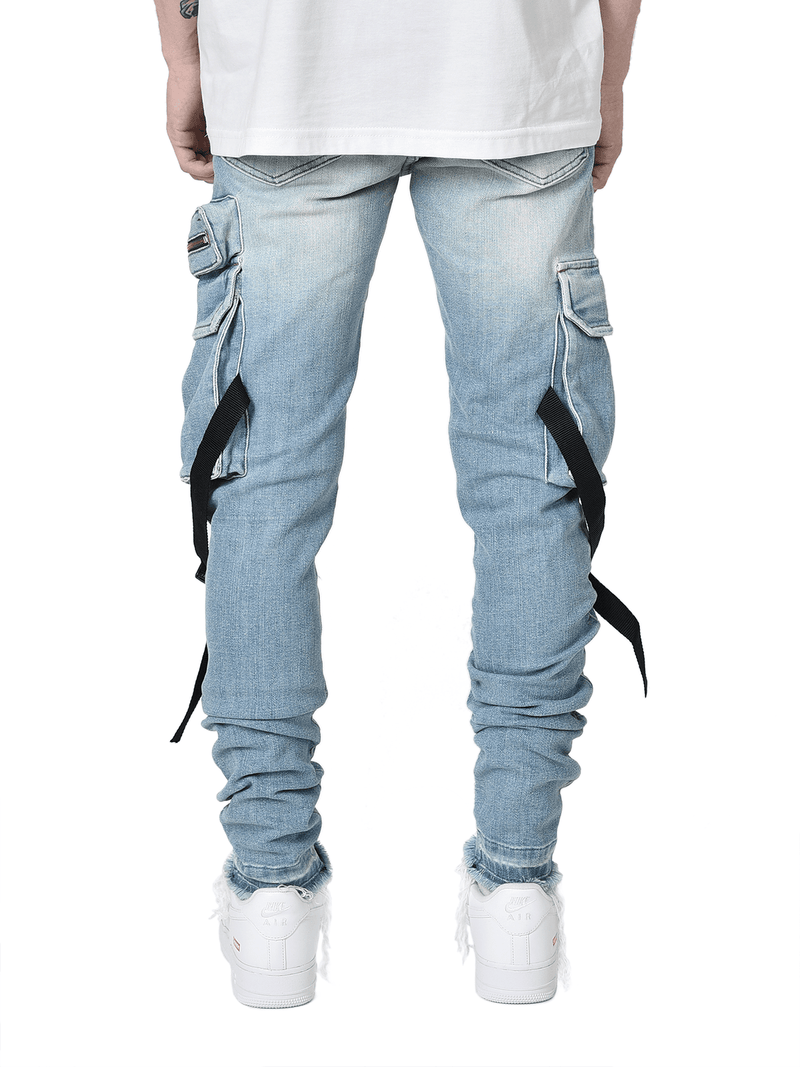 Cargo Denim Straps - Light Stone