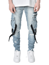 Cargo Denim Straps - Light Stone