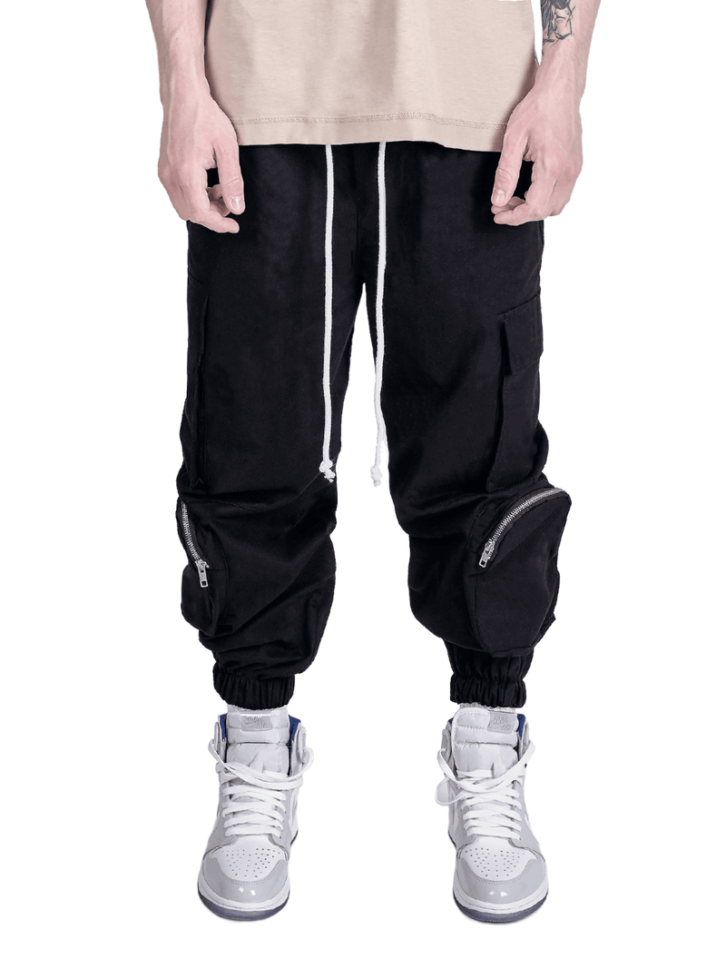 Cargo Pants - Two Tone Black