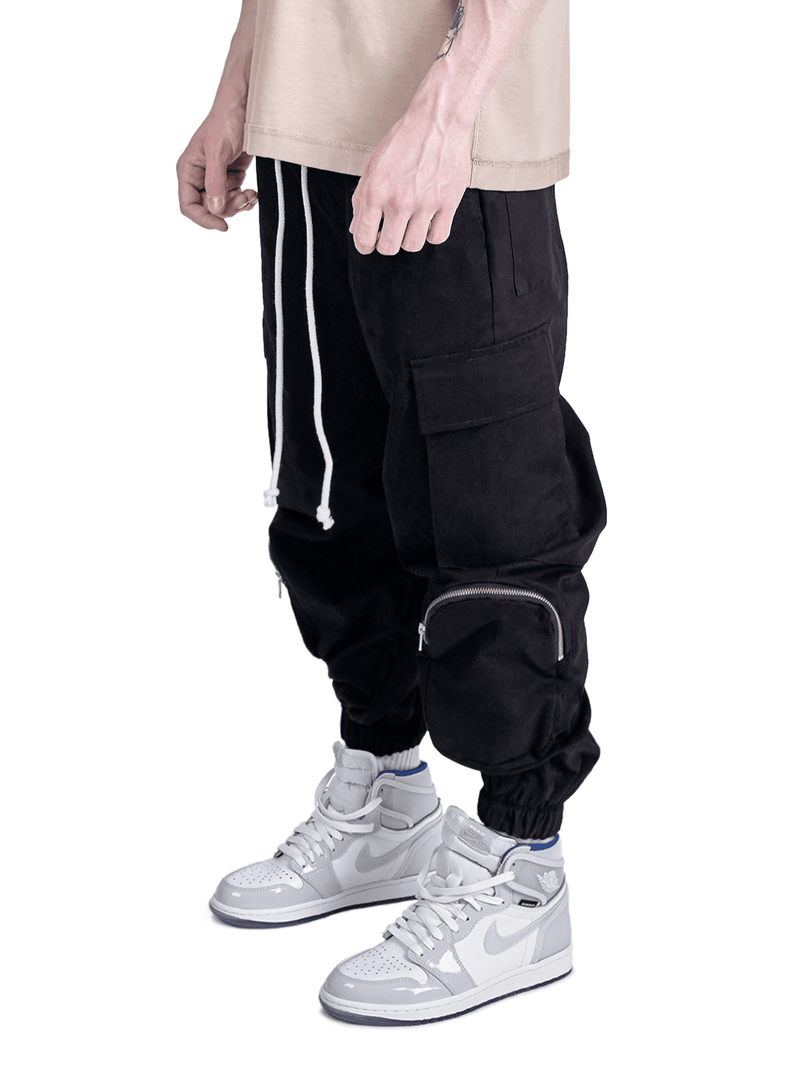 Cargo Pants - Two Tone Black