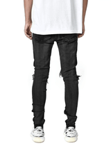 Checkered Denim - Black - Reputation Studios