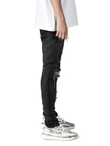 Checkered Denim - Black - Reputation Studios