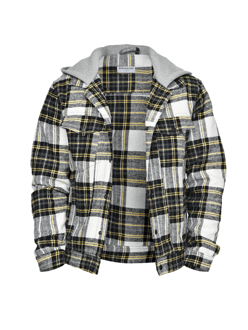 Flannel with Hood - Yellow