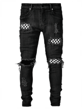 Checkered Denim - Black