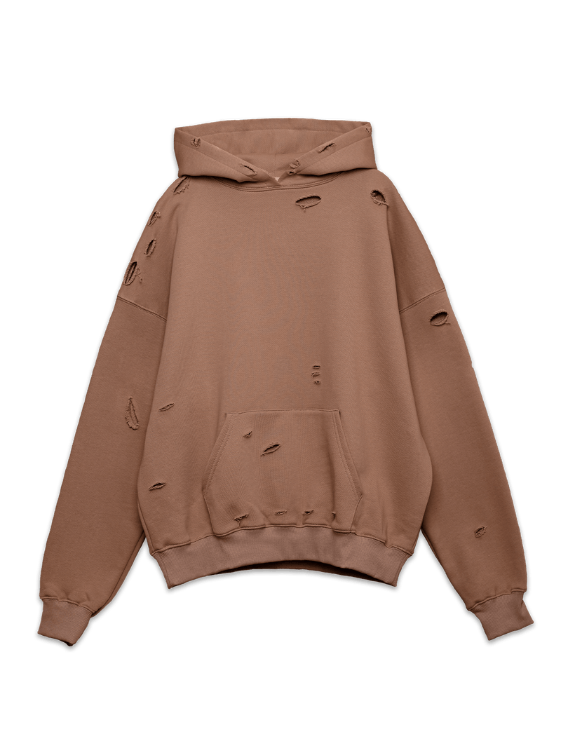Ripped Hoodie - Clay