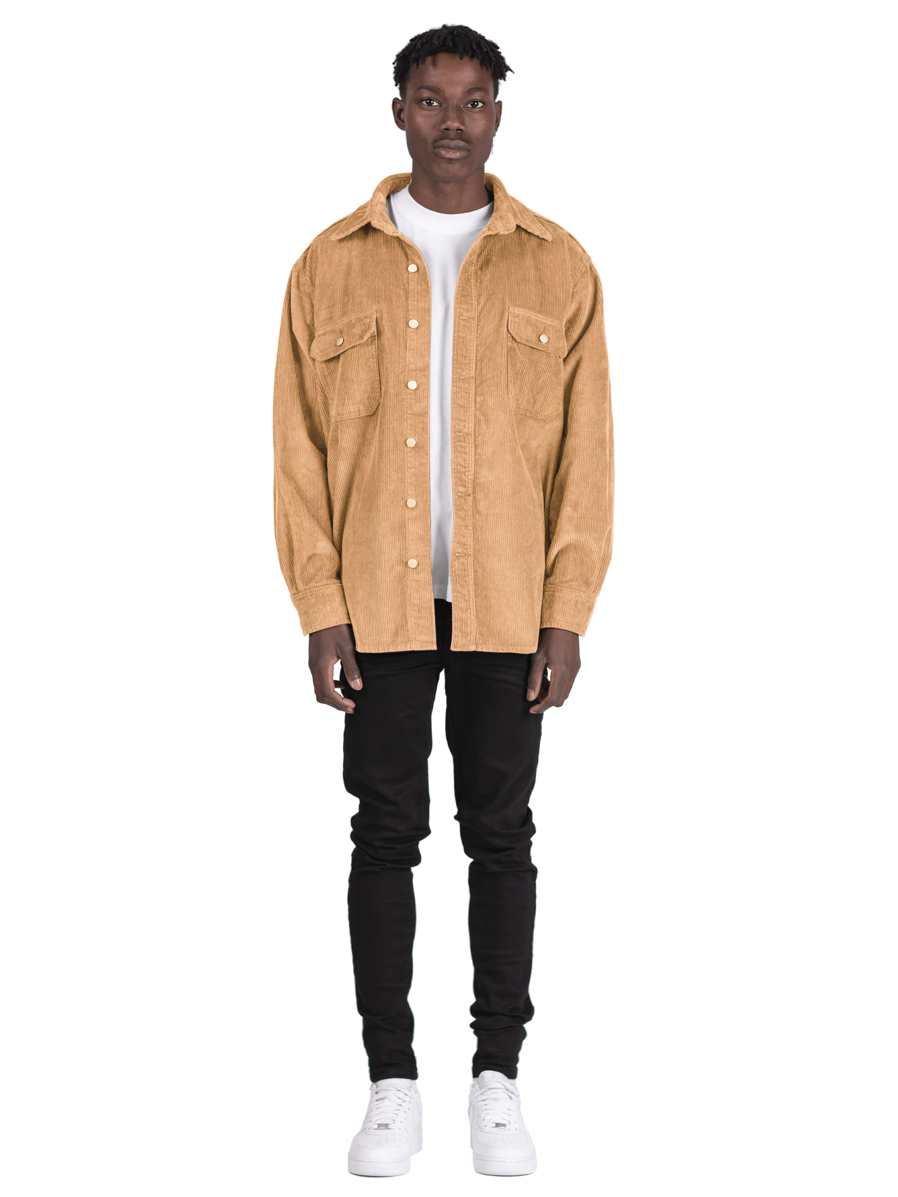 Oversized Cord Shirt - Beige