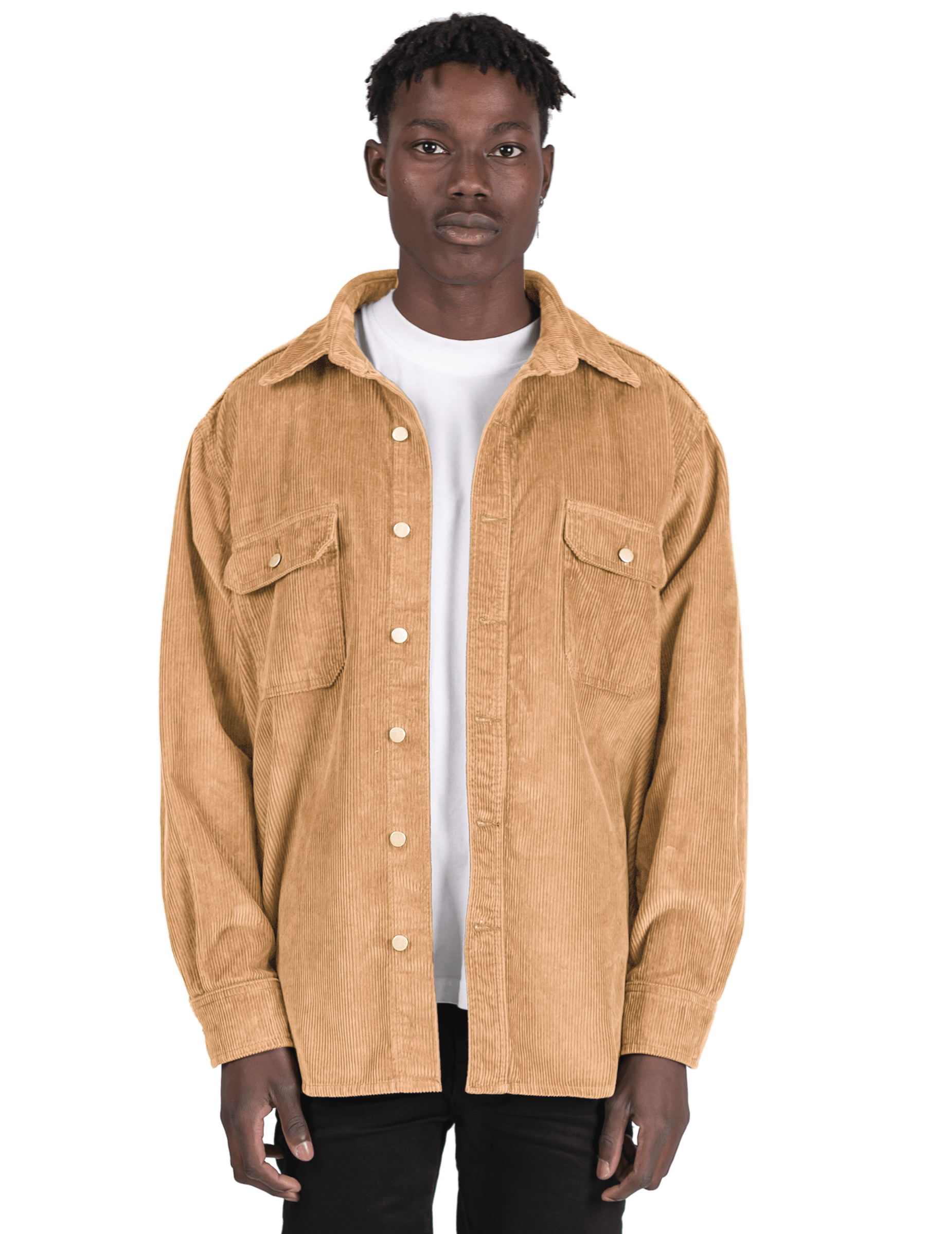 Oversized Cord Shirt - Beige