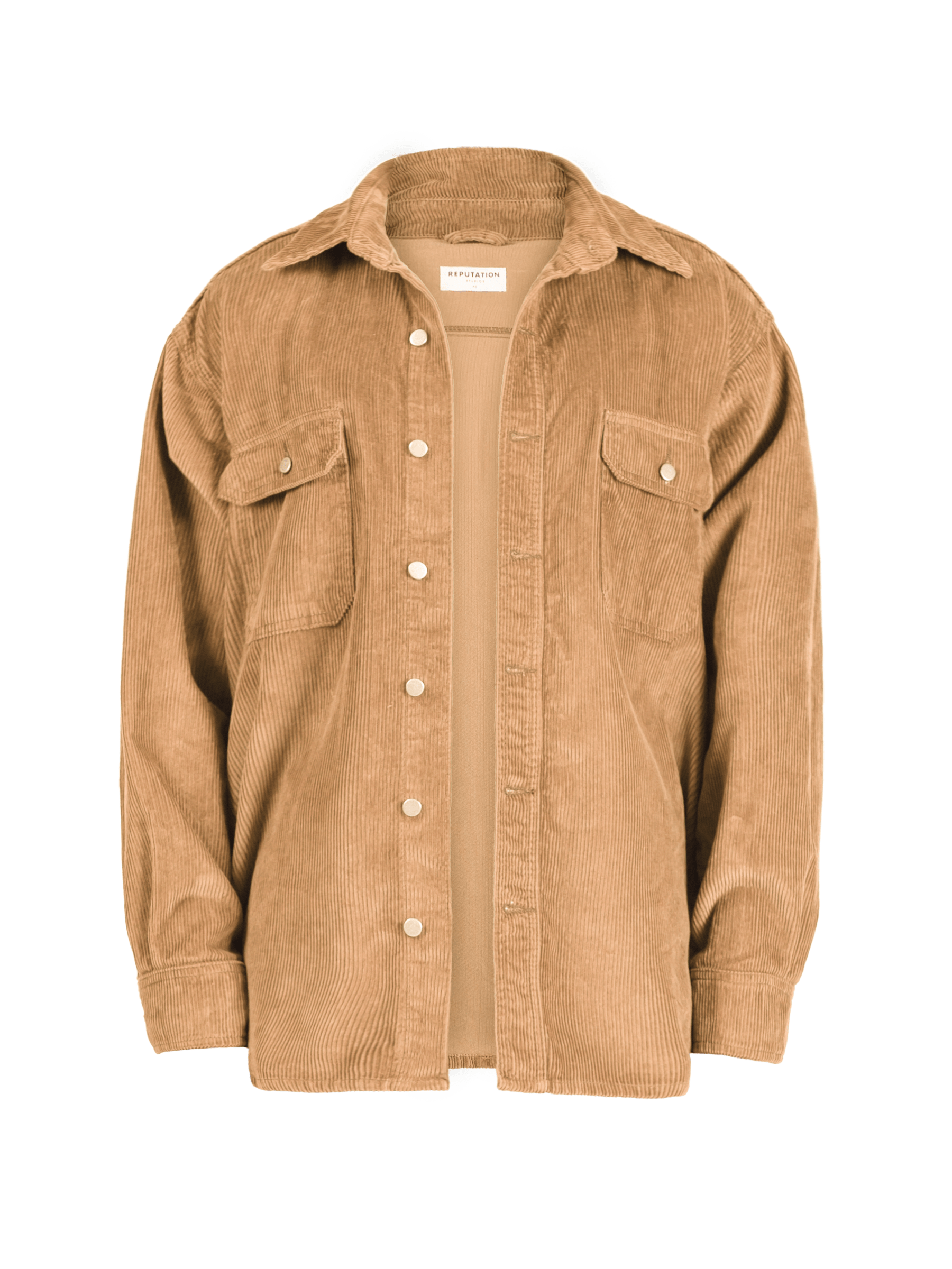 Oversized Cord Shirt - Beige