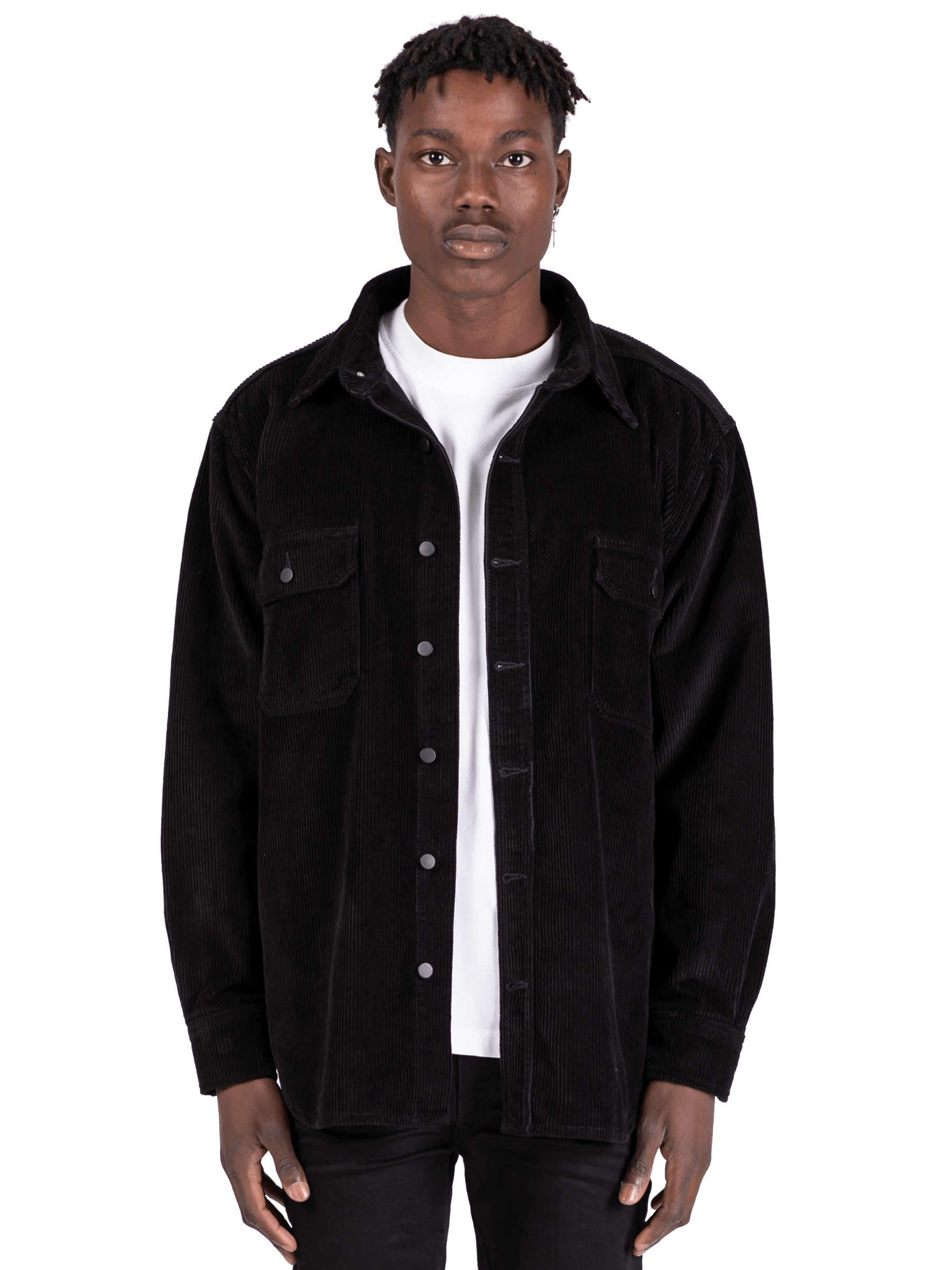 Oversized Cord Shirt - Black