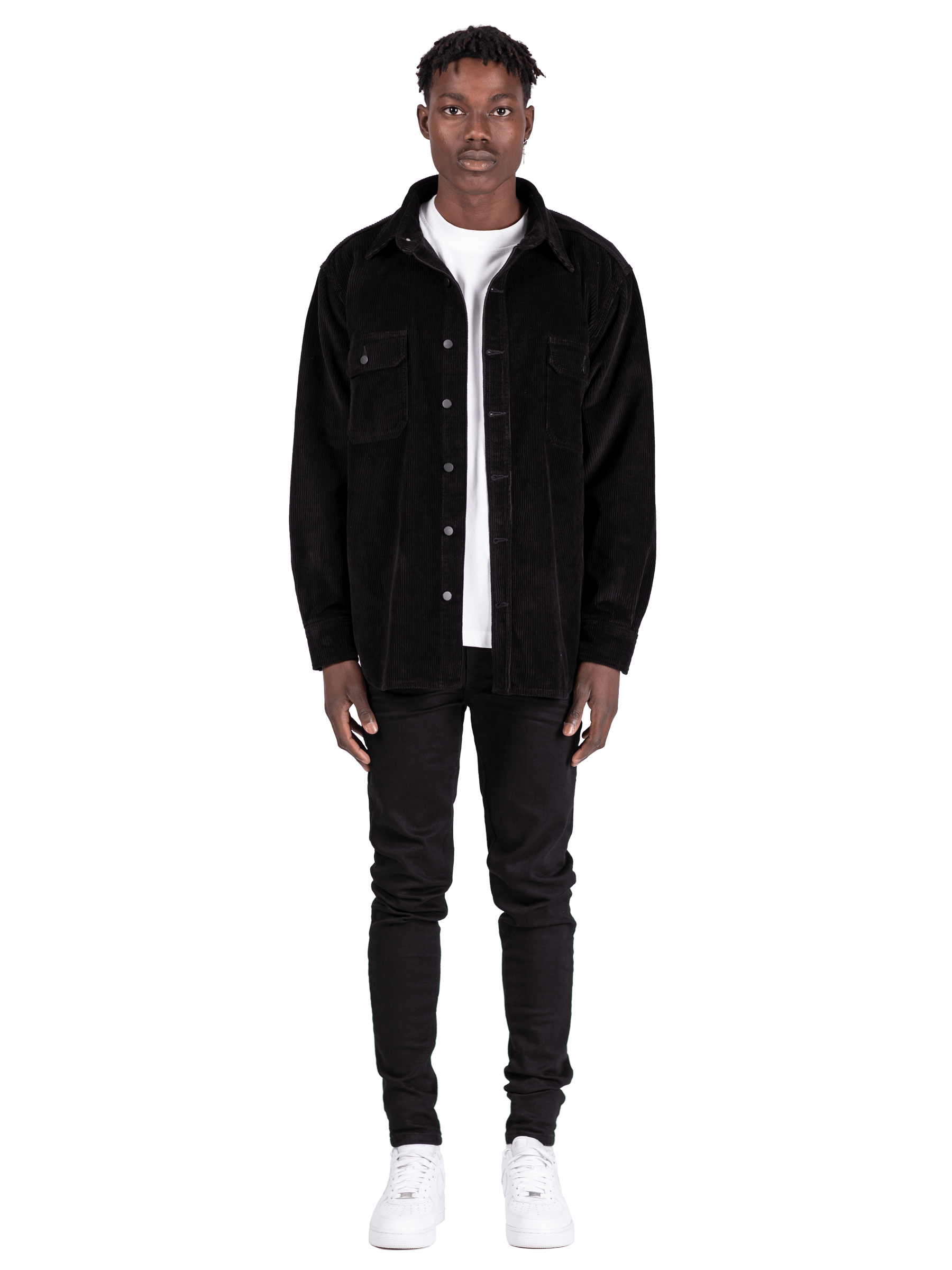 Oversized Cord Shirt - Black