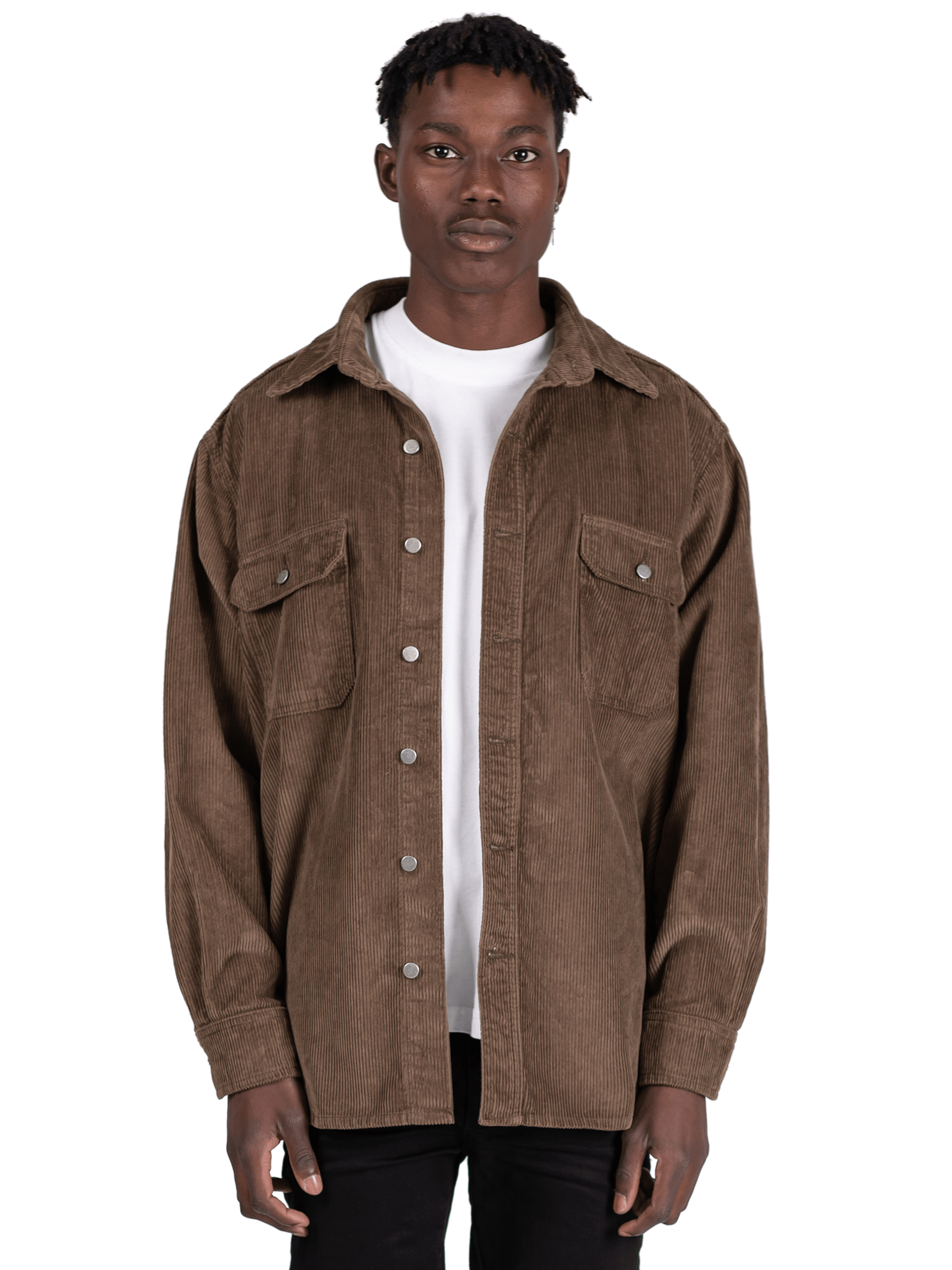 Oversized Cord Shirt - Olive