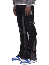 Flare Cargo Pants - Black
