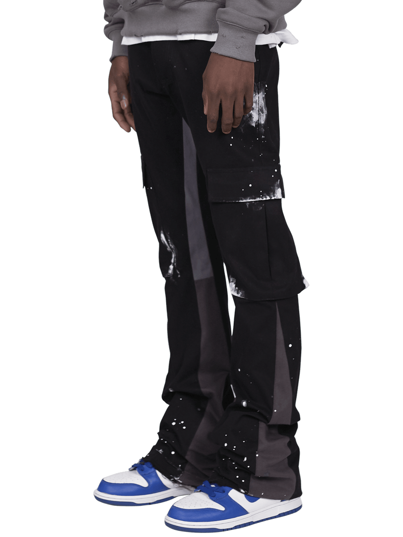 Flare Cargo Pants - Black