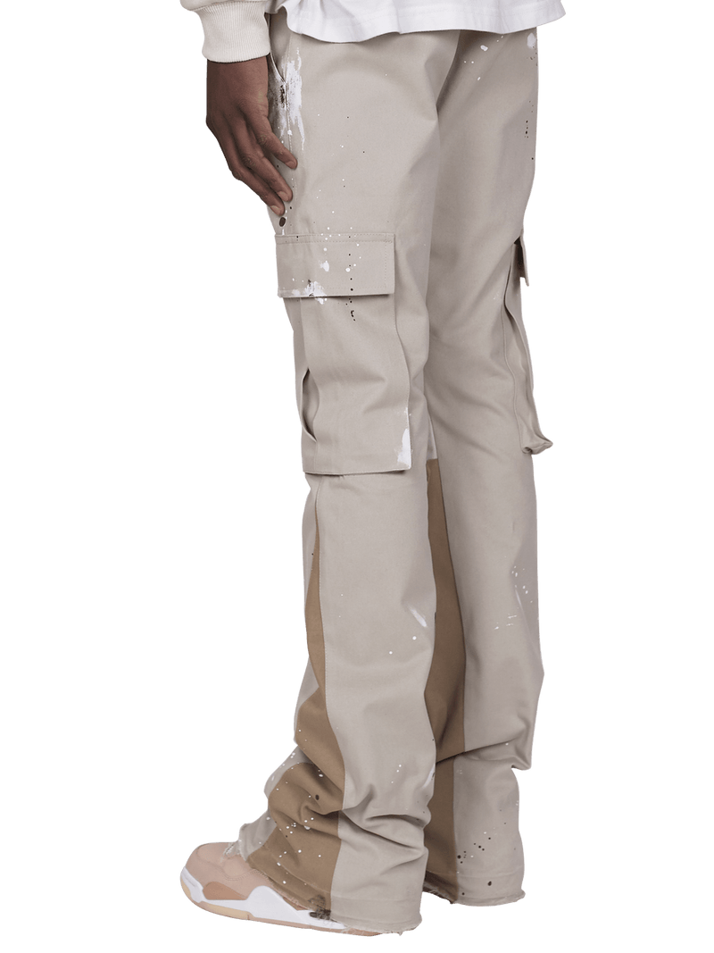Flare Cargo Pants - Taupe