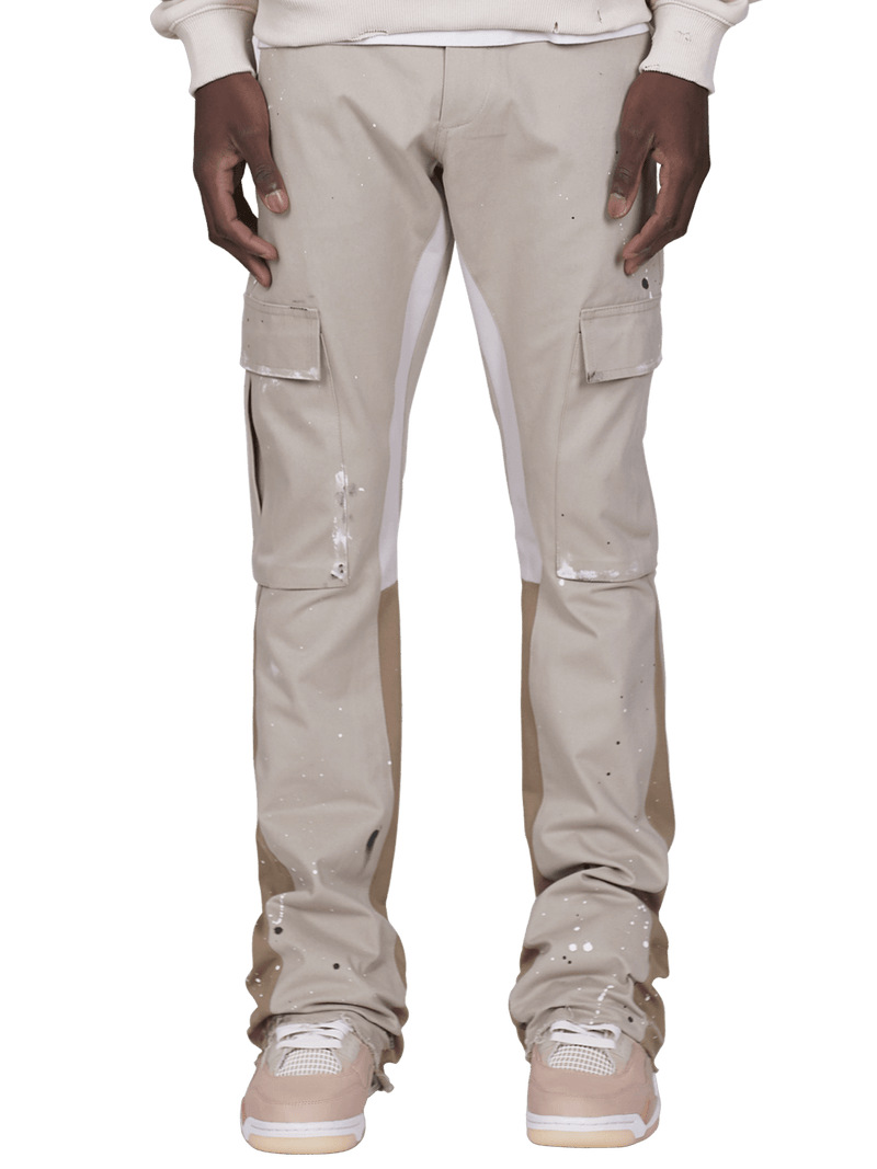 Flare Cargo Pants - Taupe