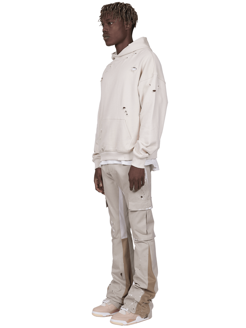 Flare Cargo Pants - Taupe