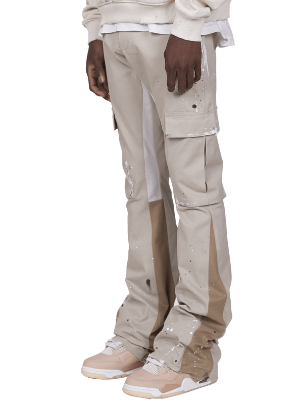 Flare Cargo Pants - Taupe