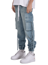 Cargo Jogger Denim - Light Stone