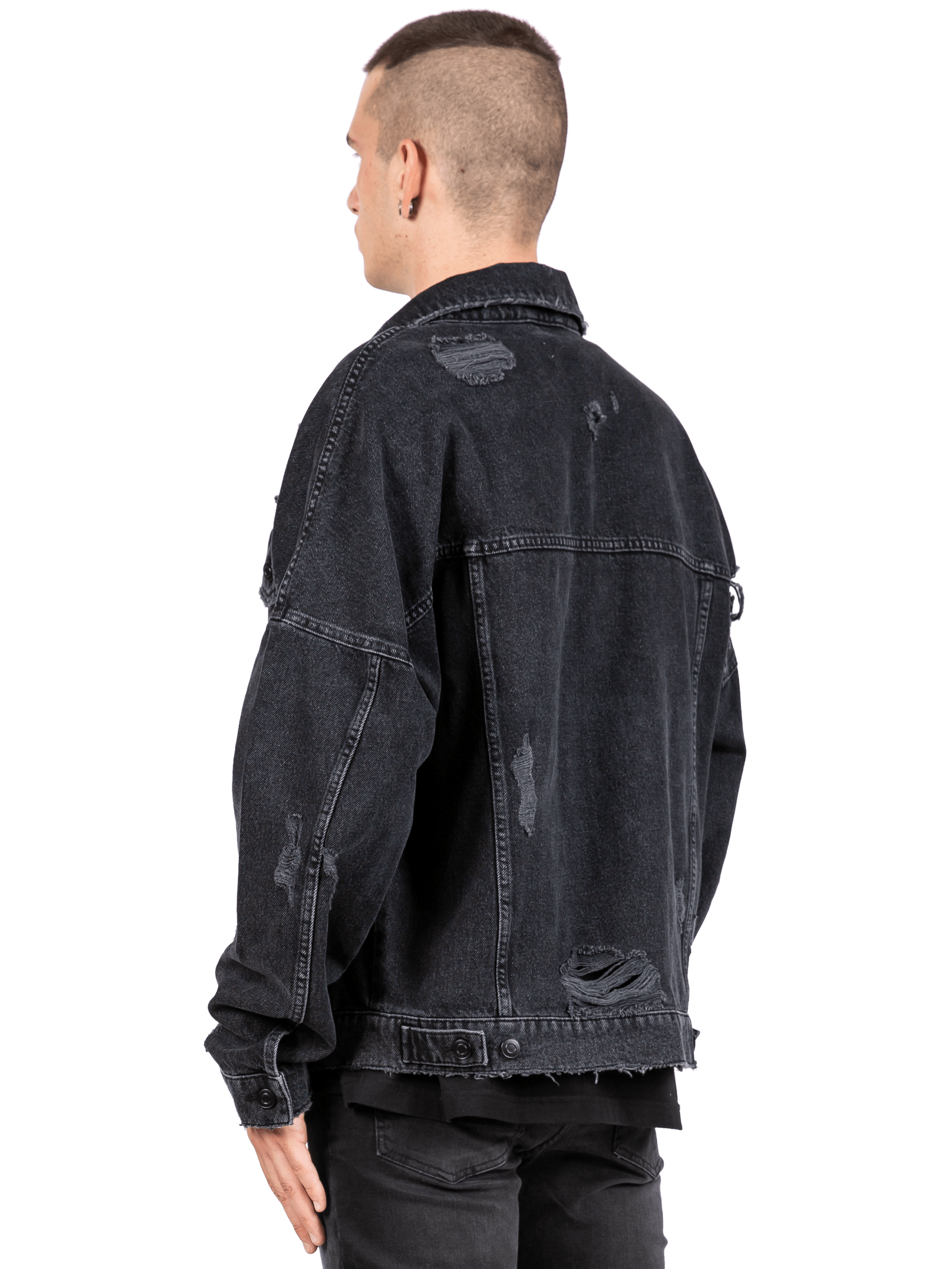 Oversized Denim Jacket - Black